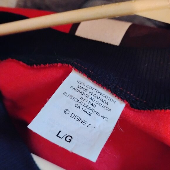 Men's Vintage Large Mickey Mouse Disney Football Canvas ad Corduroy Jacket - Picture 3 of 5